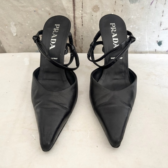 Prada Leather Slingback Pumps - Picture 5 of 10